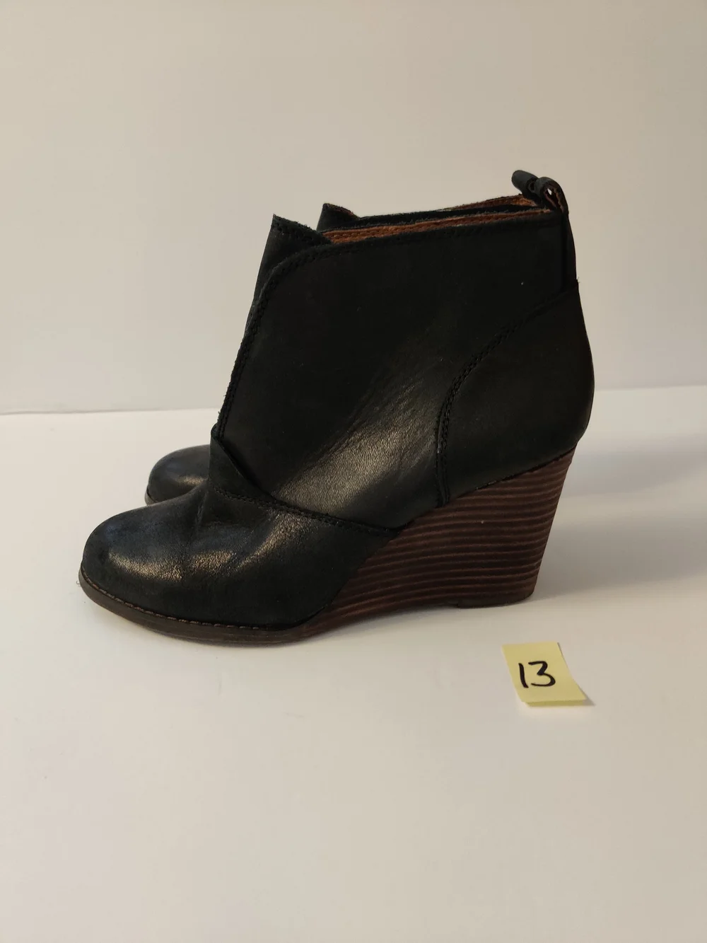 Lucky Brand Black Wedge Ankle Boot 7.5